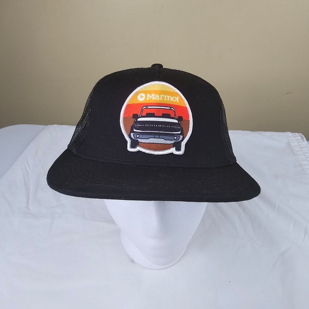 Marmot Bronco Cap Hat Adult Mens SnapBack Trucker Meshback Car Embroidered Logo
